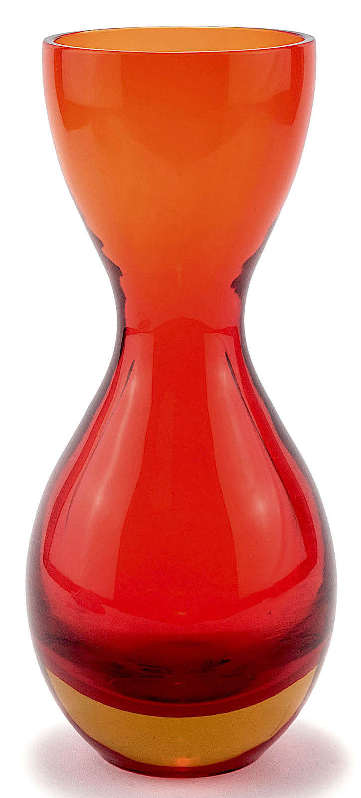 an orange Murano vase 1955