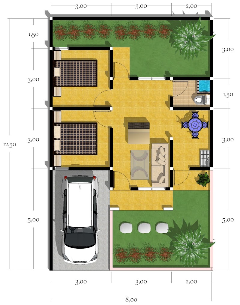 Desain Rumah Minimalis 2 Lantai Type 45/72, Trend Inspirasi!