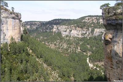 Hoz del Río Escabas en El Hosquillo (cierre del Parque). Vista desde arriba