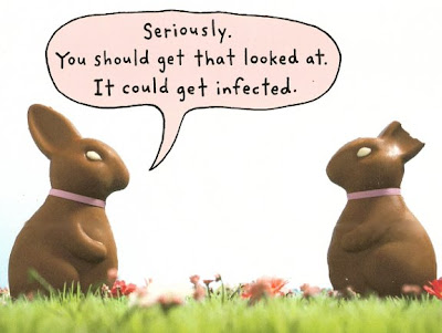 chocolate bunny. When a chocolate bunny meets a