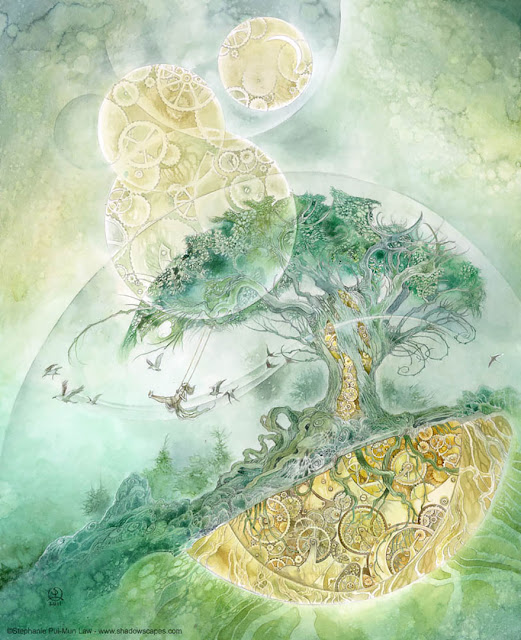 mythological  watercolor paintings by Stephanie Law