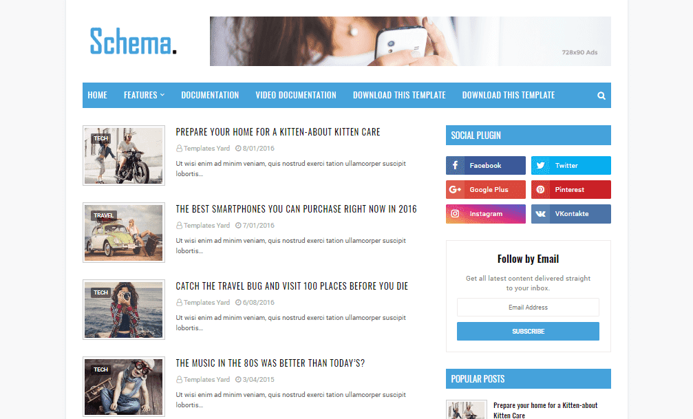 Schema Niche Blogger Template