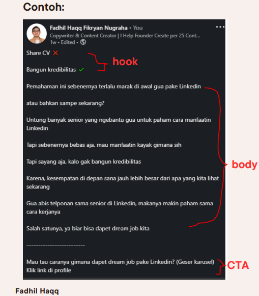 Contoh Penerpan 3 Konsep Copywriting