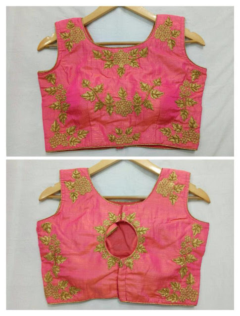 designer blouses with heavy embroidery work 