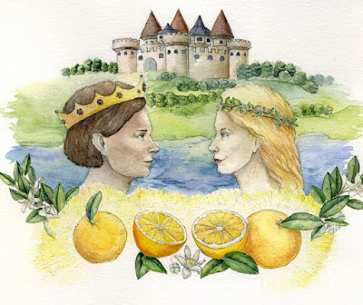 сказка "Три апельсина", рисунок