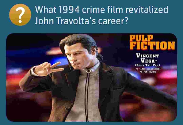 What 1994 crime film revitalized John Travolta’s career?