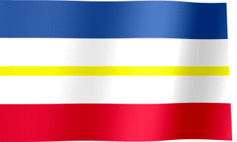 The waving civil flag of Mecklenburg-Vorpommern (Animated GIF)