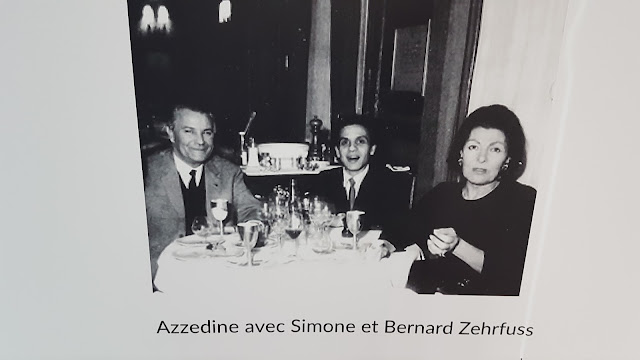 A la table des amis. Azzedine Alaïa avec le couple Zehrfuss