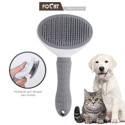Focat Sisir grooming Kucing Anjing F01 Pet Grooming Brush Sisir Perawatan Peliharaan