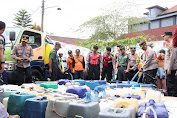 Polri, TNI, Dan PDAM Banjarnegara Salurkan Bantuan Air Bersih