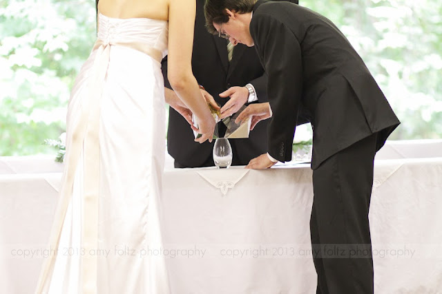 photo of sand ceremony at wedding ceremony