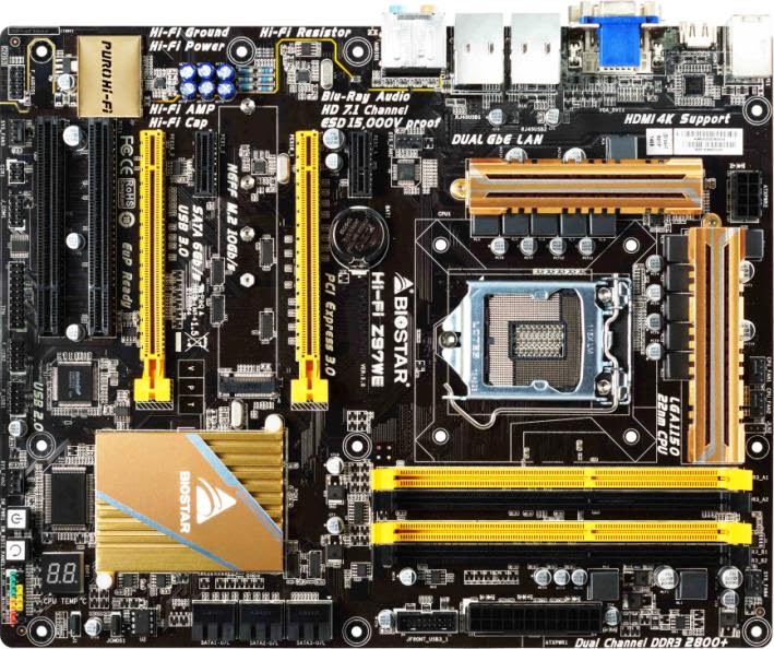 BIOSTAR Hi-Fi Z97WE mainboard