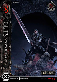 Berserk - Guts in Bersrk Armor Rage Edition y Unleash Edition Statues de Prime 1 Studio