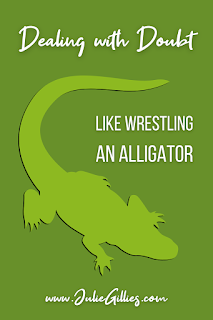 I doubt that you have ever wrestled an alligator. I sure haven't. But I have wrestled with doubt, and sometimes I think the gator might be an easier opponent. In this devotional I share my experience with doubt when I first felt called to write and speak. Would God use an imperfect woman / wife / mother like me? The answer was yes, because, "My grace is all you need. My power works best in weakness." 2 Corinthians 12:9