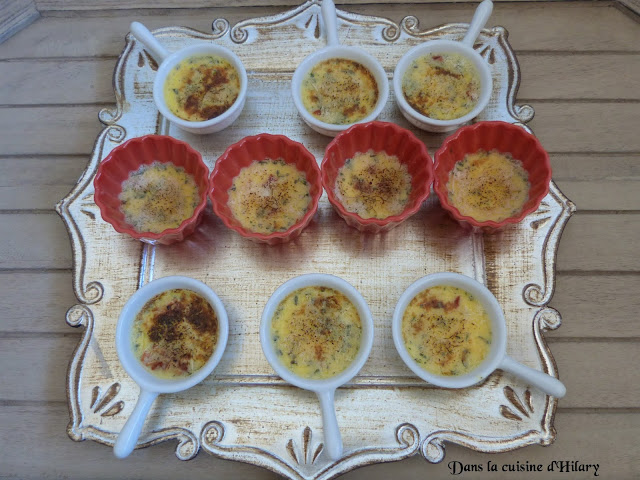 Crème brûlée aux tomates séchées et basilic