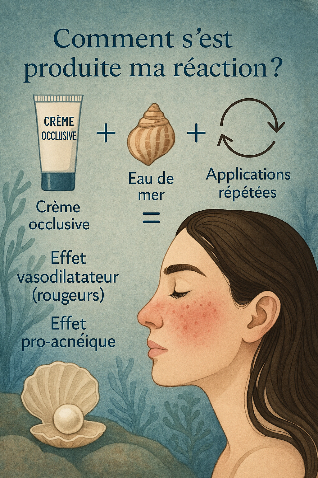 reaction cutanee à la creme solaire, boutons et allergie