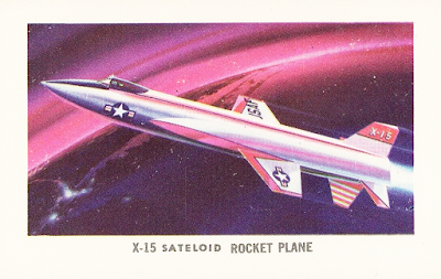 1960 Sicle Airplane Trading Cards A-17 - X-15 Sateloid Rocket Plane