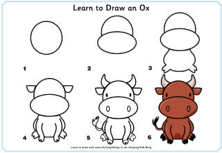... sheets which teach children how to draw animals in a step-by-step way
