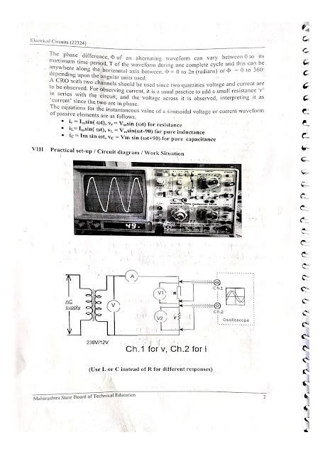 Use Dual Trace oscilloscope to determine AC Voltage and Current in given RLC circuit