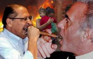 geraldo Alckmin e Naji Nahas fumando charutos