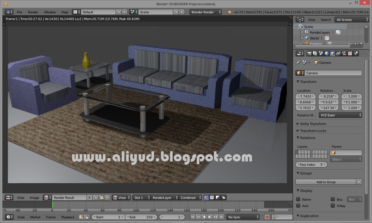 Tutorial Membuat Ruang Tamu Di Software Blender 3d Pr0ject Gr34t