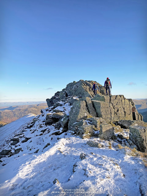 Helvellyn snow walk via Striding Edge & Swirral Edge