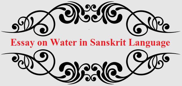 essay on water is life in sanskrit