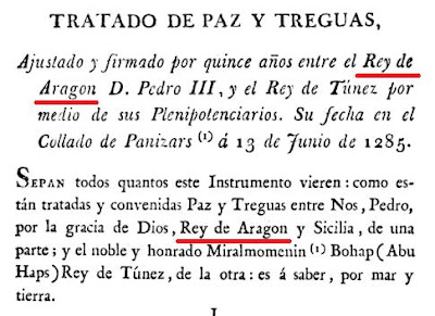 1285 entre Pedro III y el rey de Túnez