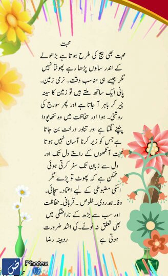 Mohabbat by Robina Raza (So lafzi Afsana)