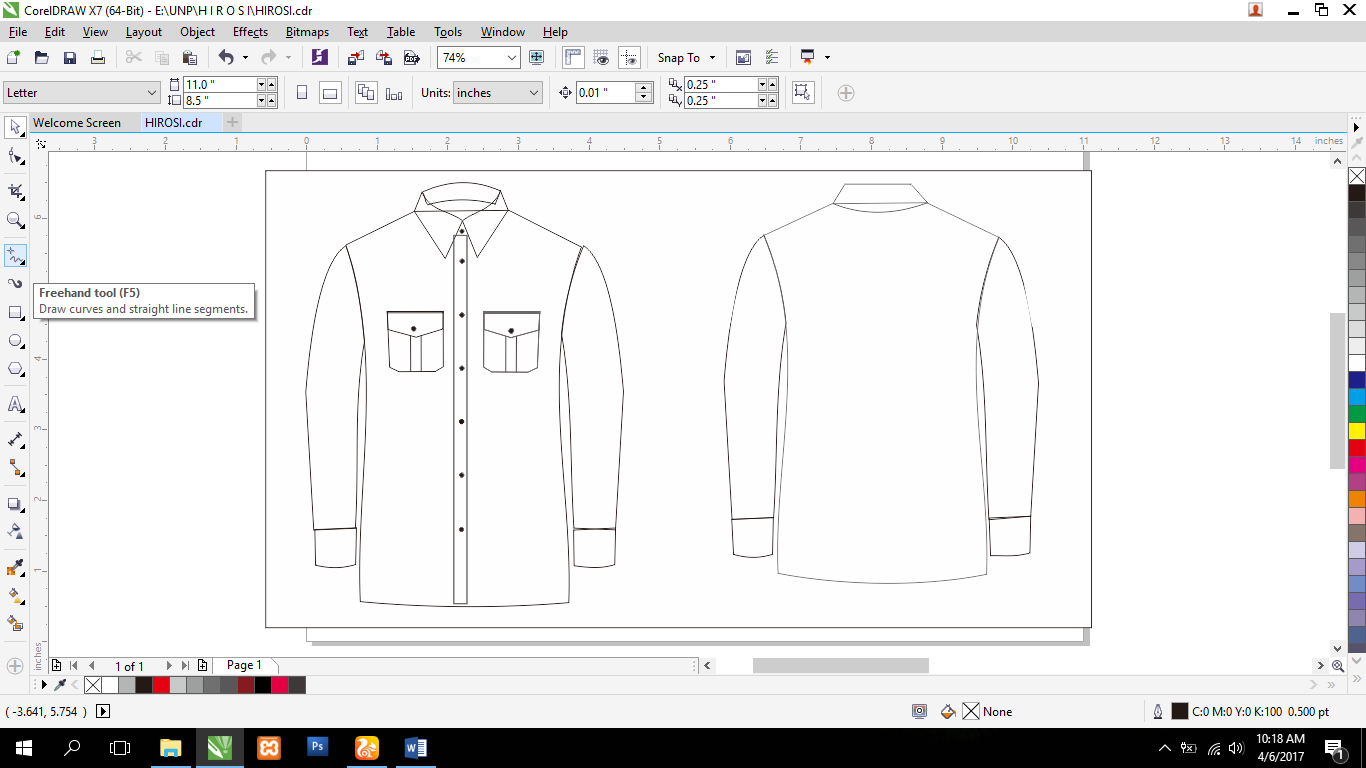  Cara  Membuat Desain  Baju  Pdh Coreldraw  Klopdesain