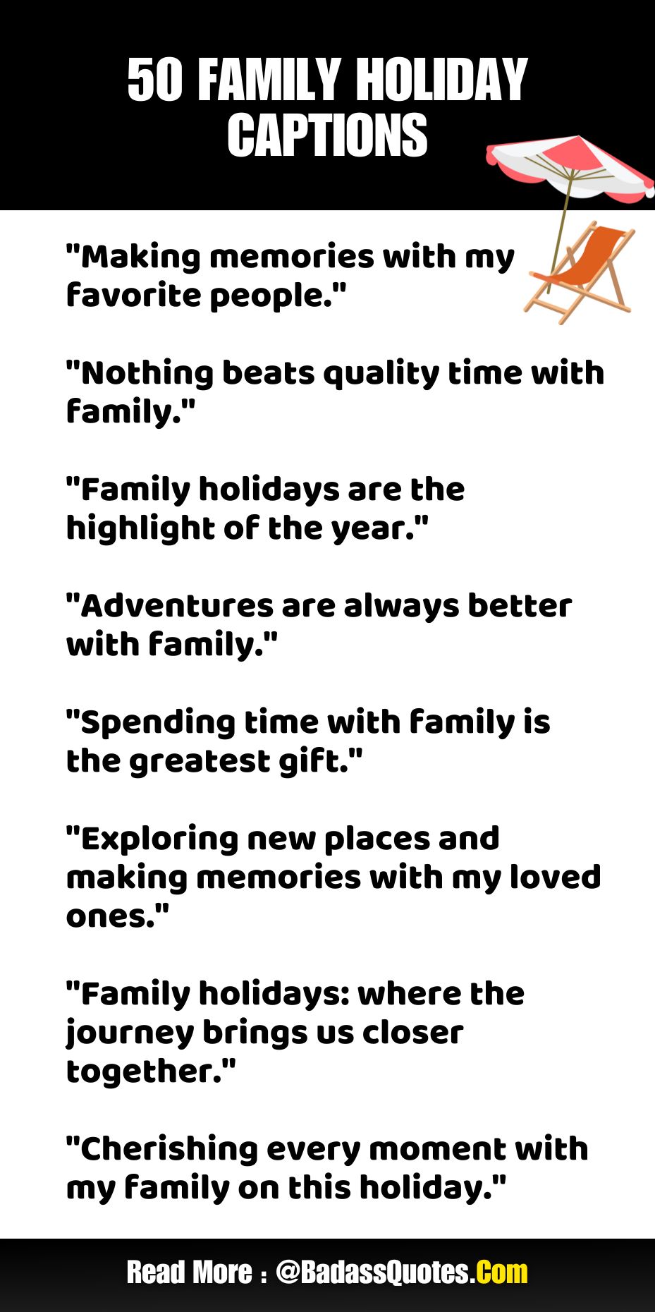 Family Holiday Captions