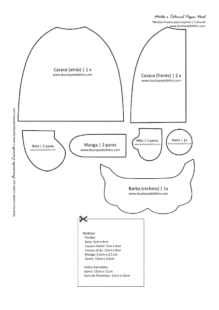 Moldes de Papai Noel 