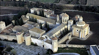 Vista aérea del monasterio de Poblet