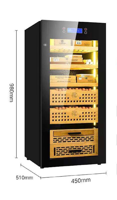 Tủ xì gà Golden Fire cắm điện 400 điếu, có khóa, thiết kế đẹp GF776 Kich-thuoc-Golden-fire-GF776