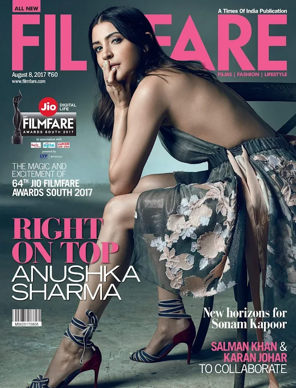 Anushka Sharma sexy back magazine cover photoshoot