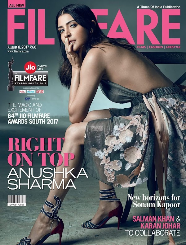 Anushka Sharma sexy back magazine cover photoshoot