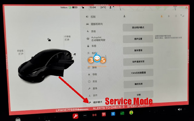 Launch X431 Enable Tesla Service Mode 13
