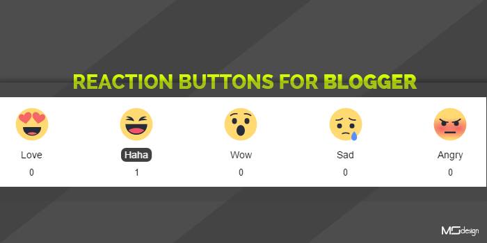 Reaction Buttons for Blogger using Vicomi - Responsive Blogger Template