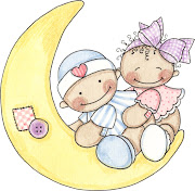 Desenhos fofos para pintar ou bordar em fraldas (moon babies )