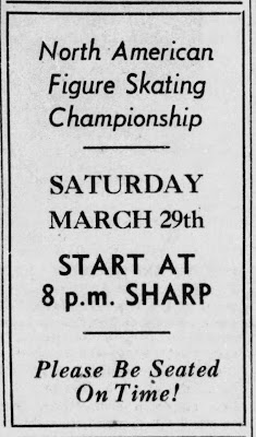 Advertisement from the 1947 North American Figure Skating Championships