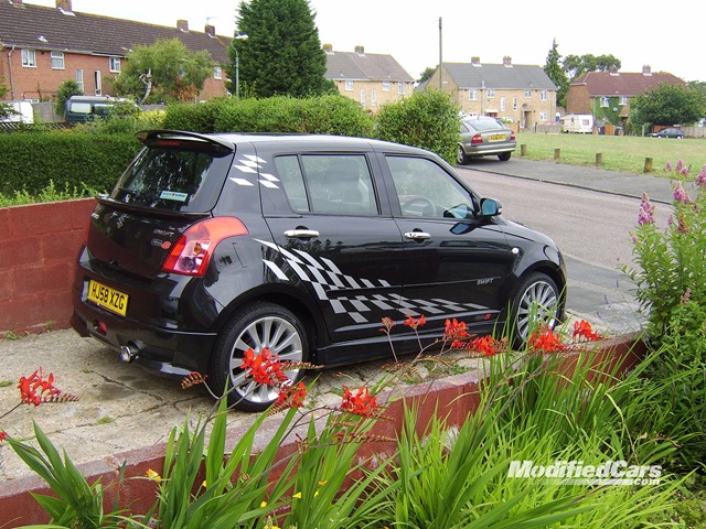 2008 Black Suzuki Swift Modified