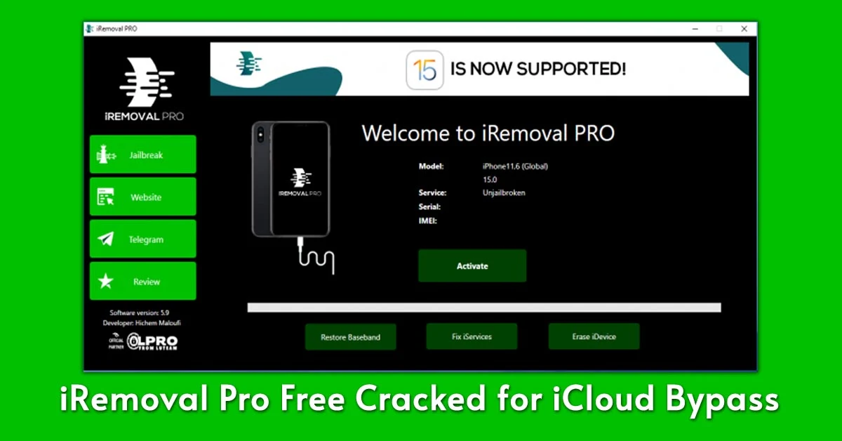 iRemoval Pro v6.4 Free Cracked for iCloud ByPass
