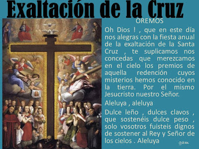 Resultado de imagen de oracion fiesta de la exaltación d ela santa cruz