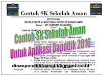 Contoh SK Aman Sekolah SD/SMP/SMA/SMK Dalam Apliaksi Dapodik 2017