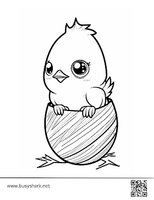 Adorable Easter Chick Coloring Pages