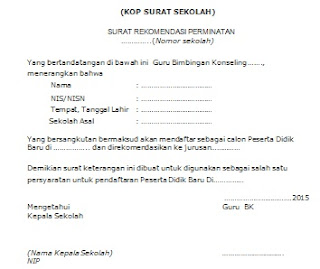 gambar surat rekomendasi perminatan