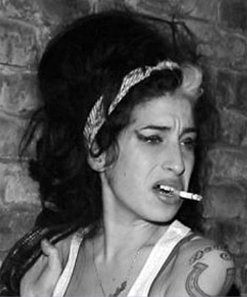 I found this image of Amy Winehouse on the web and I've already taken the