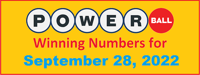 PowerBall Winning Numbers for Wednesday, September 28, 2022