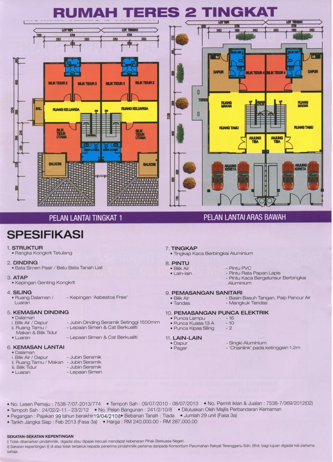 animasi Rumah Teres 2 Tingkat