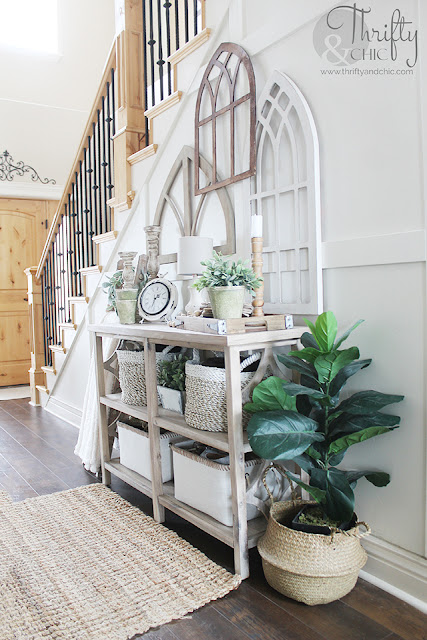 http://www.thriftyandchic.com/2019/04/diy-rustic-x-console-table.html